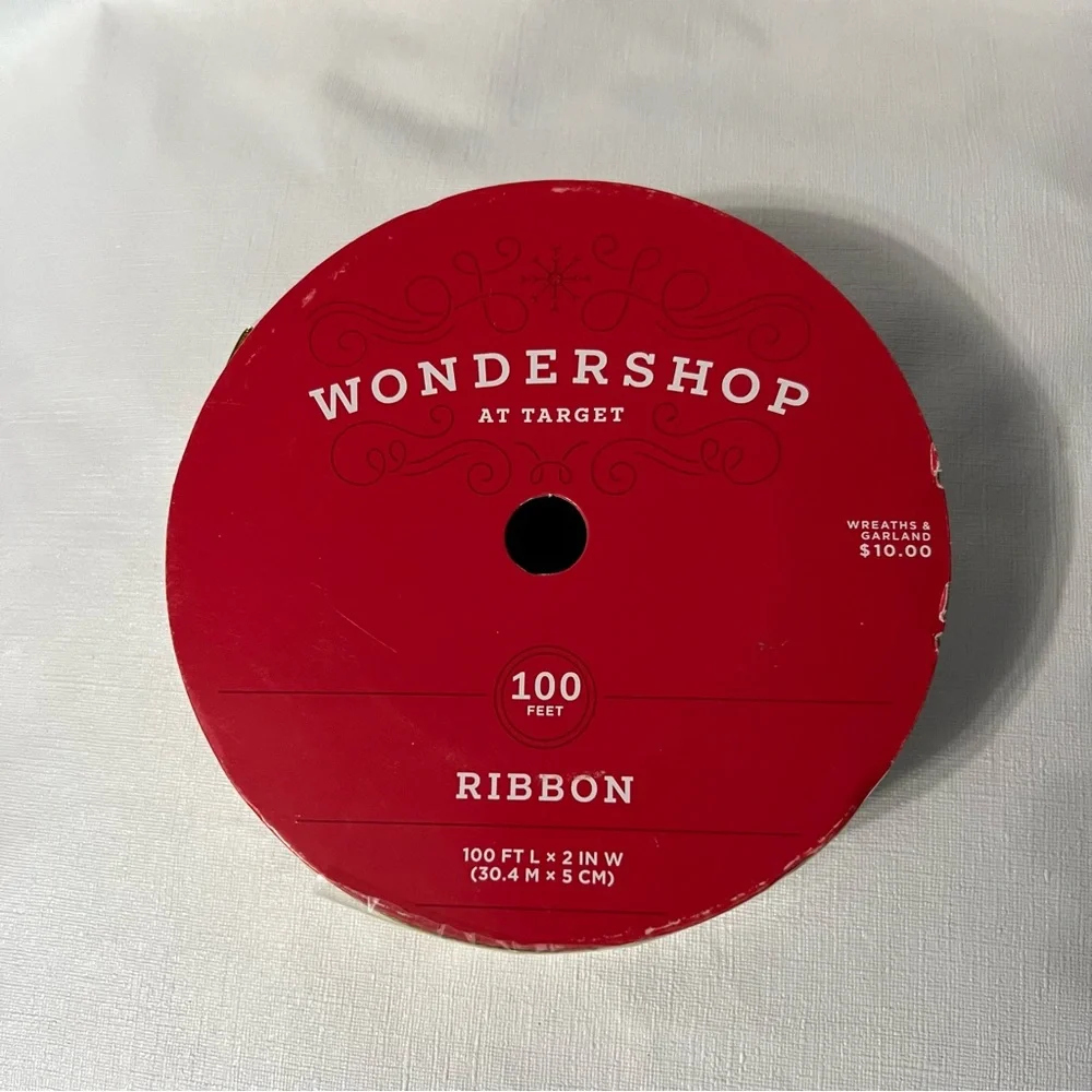 Wondershop Ribbon Garland Gold